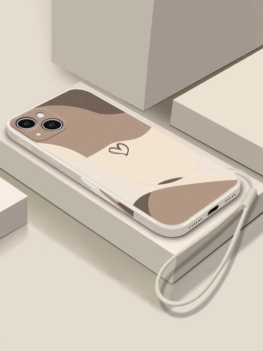 Shein Funda para teléfono de TPU con diseño de 1 pieza con cordón en forma de corazón iphone 7/8/SE2 - Quierox - Tienda Online