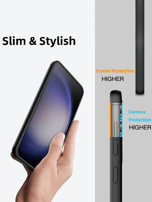 SHEIN Funda para teléfono de TPU negra sólida, a prueba de golpes para Galaxia A04E - Quierox - Tienda Online