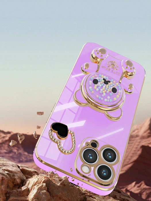 SHEIN Funda para teléfono DIY con diseño de oso de caramelo arcoíris para iPhone 15 Pro Max - Quierox - Tienda Online