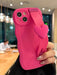 Shein Funda para teléfono lisa de neón rosa con soporte para pulsera con decoración de corazón - Quierox - Tienda Online