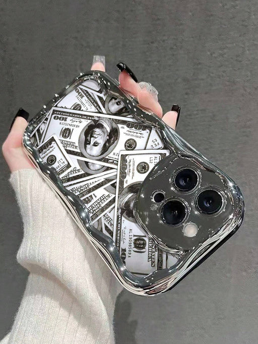 SHEIN Funda para teléfono New Dollar con pintura al óleo , galvanoplastia - Quierox - Tienda Online