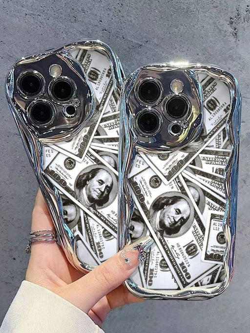 SHEIN Funda para teléfono New Dollar con pintura al óleo , galvanoplastia - Quierox - Tienda Online