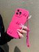 Shein Funda para teléfono rosa intenso con lazo y volantes, anticaídas, compatible con iPhone 14 pro max - Quierox - Tienda Online