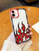 Shein Funda para teléfono transparente con estampado de llamas para iphone 13 promax - Quierox - Tienda Online