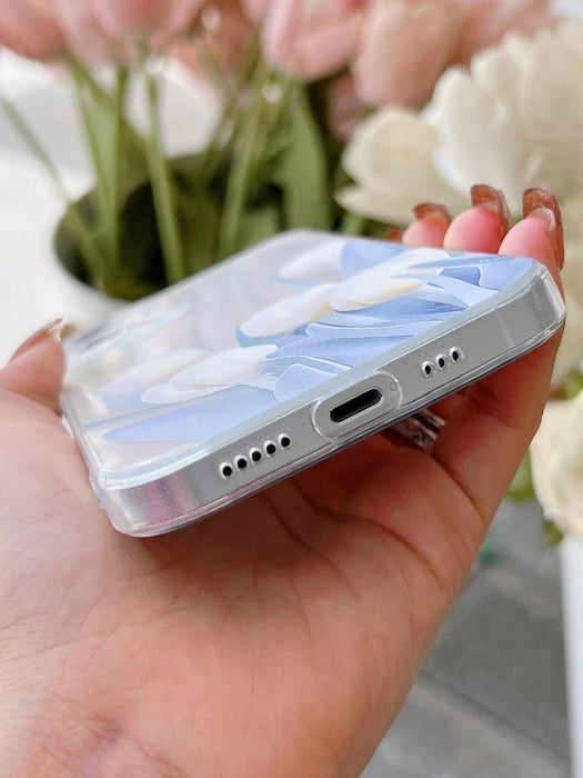 Shein Funda para teléfono transparente pintada con tulipanes para iphone 12 pro - Quierox - Tienda Online
