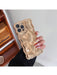 Shein Funda premium con textura de meteorito floral electrochapada dorada, compatible con iPhone 13 pro max - Quierox - Tienda Online