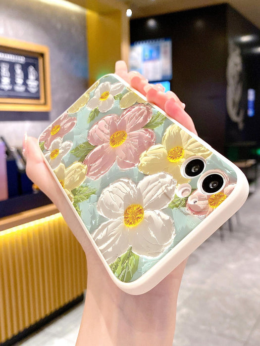 SHEIN Funda protectora con diseño floral en relieve y borde plano - Quierox - Tienda Online