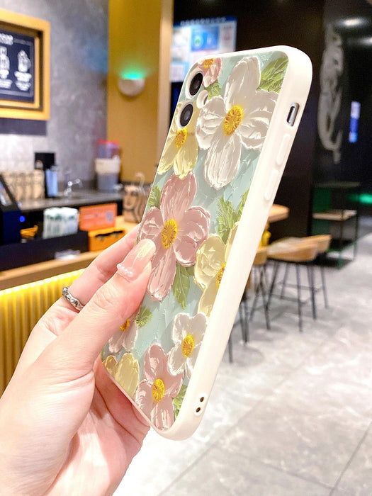 SHEIN Funda protectora con diseño floral en relieve y borde plano - Quierox - Tienda Online