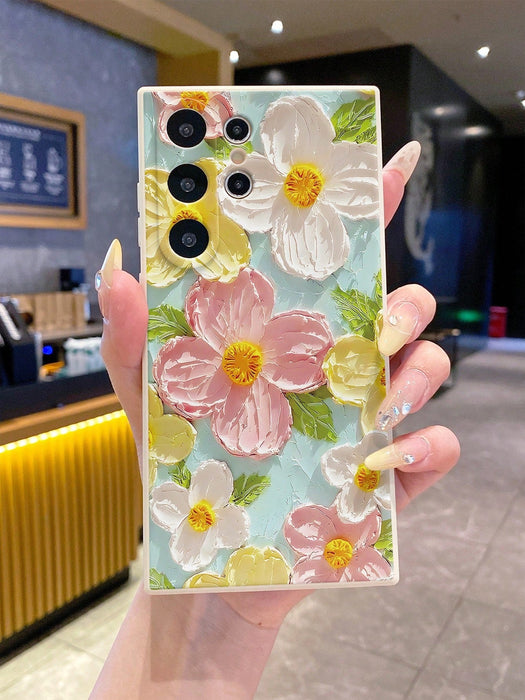 SHEIN Funda protectora con diseño floral en relieve y borde plano - Quierox - Tienda Online