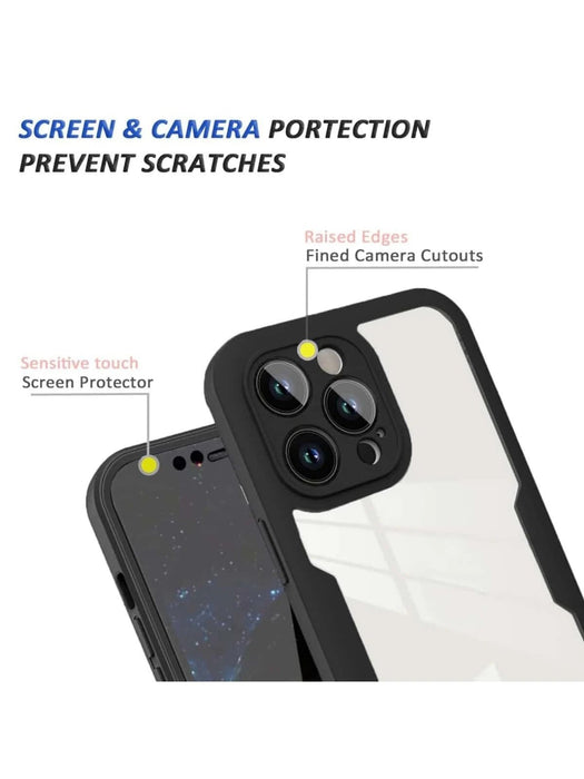 Shein Funda protectora de 360 grados con espejo negro a prueba de golpes antideslizante - Quierox - Tienda Online