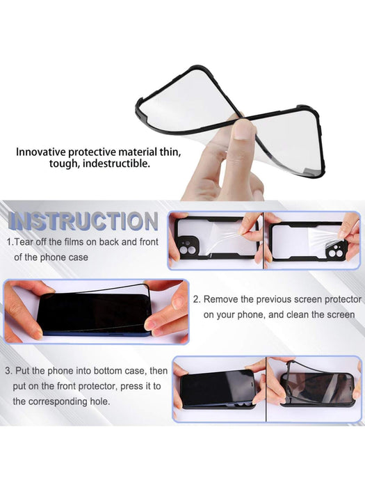 Shein Funda protectora de 360 grados con espejo negro a prueba de golpes antideslizante - Quierox - Tienda Online