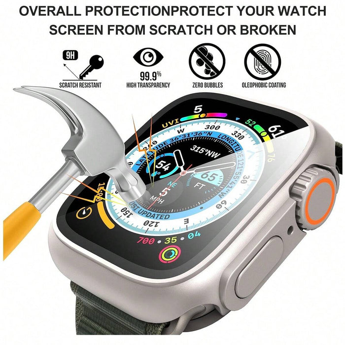Shein Funda protectora de pantalla Series 9/8/7/6/5/4/SE 2, cubierta frontal y trasera compatible con 45 mm, 41 mm, 44 mm y 40 mm - Quierox - Tienda Online