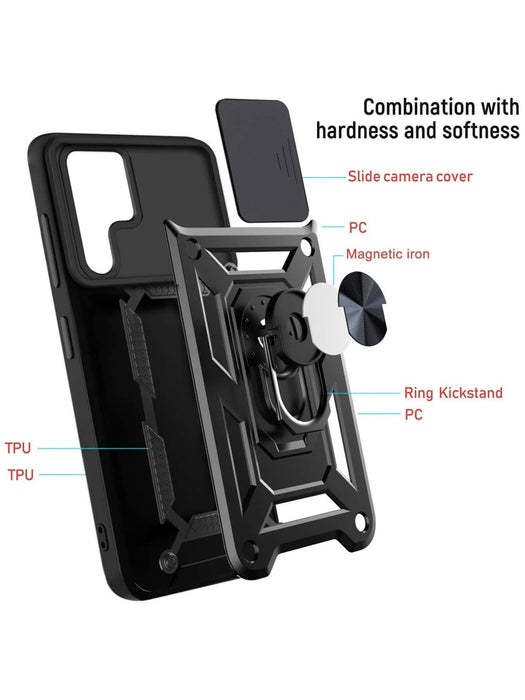 Shein Funda protectora para teléfono con soporte, compatible con modelos Samsung A20 - Quierox - Tienda Online