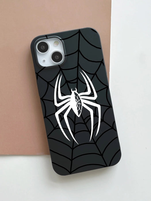 Shein Funda protectora suave negra con estampado de araña, cobertura total, anticaídas, iphone 13 pro - Quierox - Tienda Online