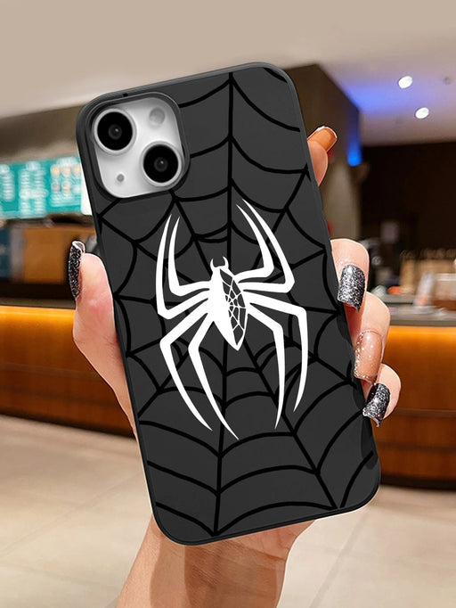 Shein Funda protectora suave negra con estampado de araña, cobertura total, anticaídas, iphone 13 pro - Quierox - Tienda Online