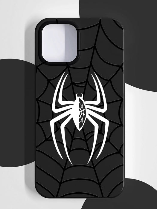 Shein Funda protectora suave negra con estampado de araña, cobertura total, anticaídas, iphone 13 pro - Quierox - Tienda Online