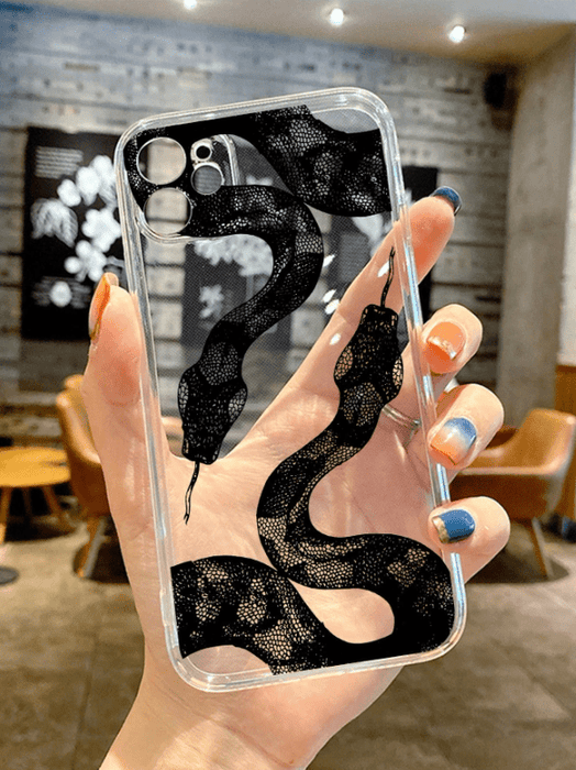 SHEIN funda protectora transparente suave con estampado de serpiente - Quierox - Tienda Online