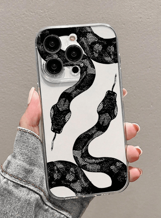 SHEIN funda protectora transparente suave con estampado de serpiente - Quierox - Tienda Online