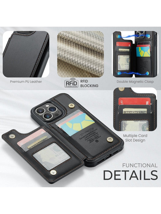 Shein Funda tipo cartera para teléfono CASEME, de piel sintética, con ranuras para tarjetas - Quierox - Tienda Online