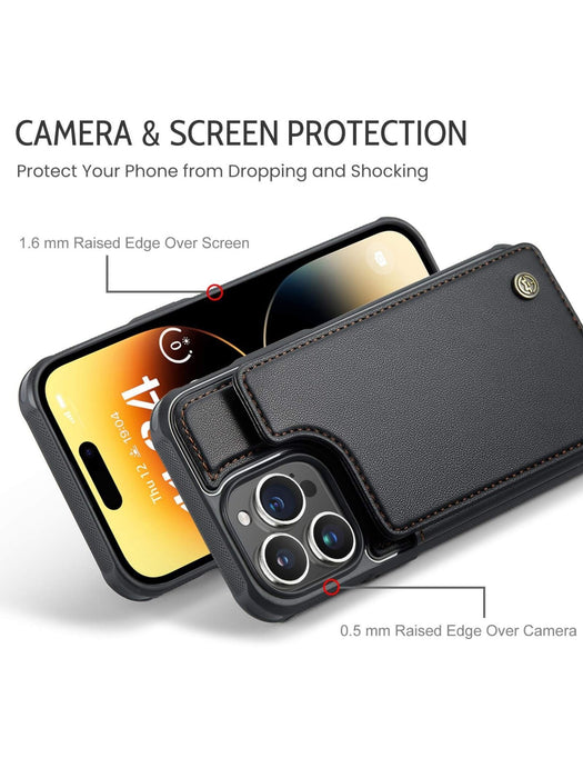 Shein Funda tipo cartera para teléfono CASEME, de piel sintética, con ranuras para tarjetas - Quierox - Tienda Online