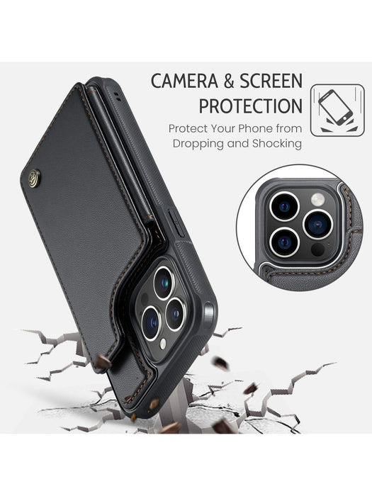 Shein Funda tipo cartera para teléfono CASEME, de piel sintética, con ranuras para tarjetas - Quierox - Tienda Online