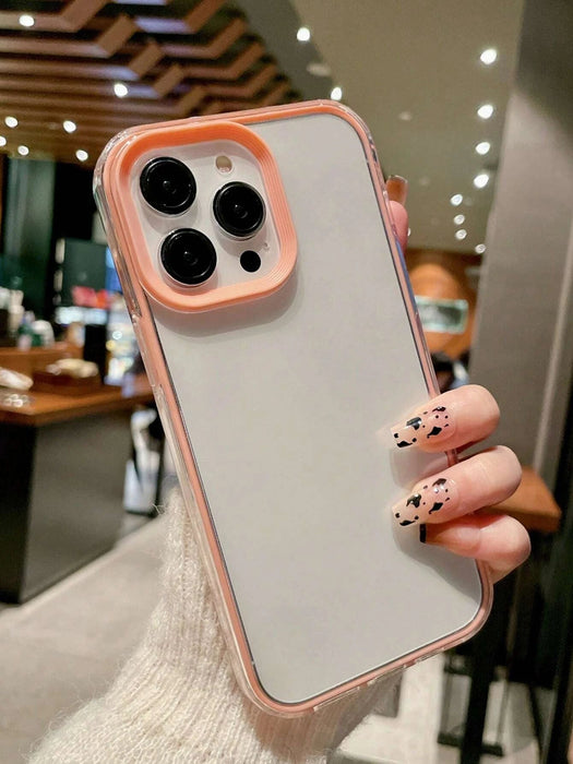 Shein Funda transparente a prueba de golpes con diseño de bloques de colores para iPhone - Quierox - Tienda Online