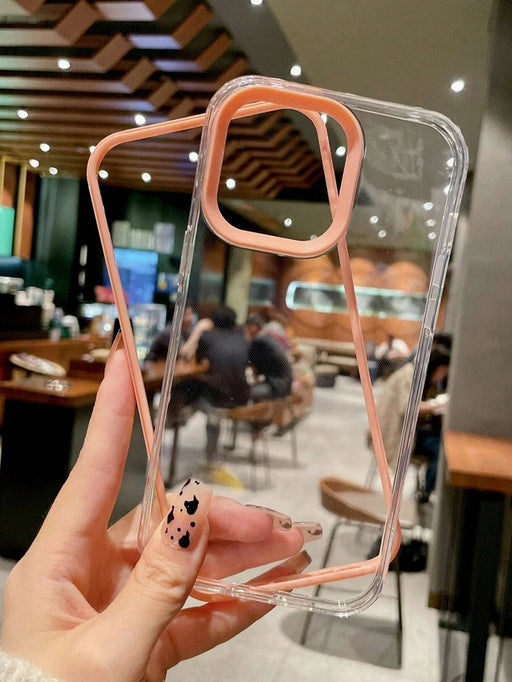 Shein Funda transparente a prueba de golpes con diseño de bloques de colores para iPhone - Quierox - Tienda Online