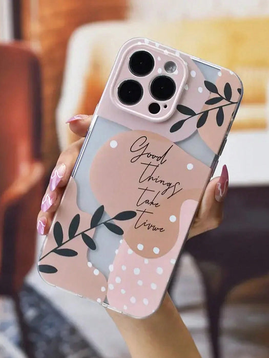 Shein Funda transparente a prueba de golpes con diseño de hojas - Quierox - Tienda Online