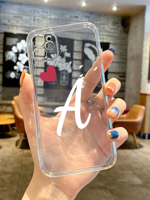 Shein Funda transparente con letras gráficas para teléfono iPhone 11 - Quierox - Tienda Online