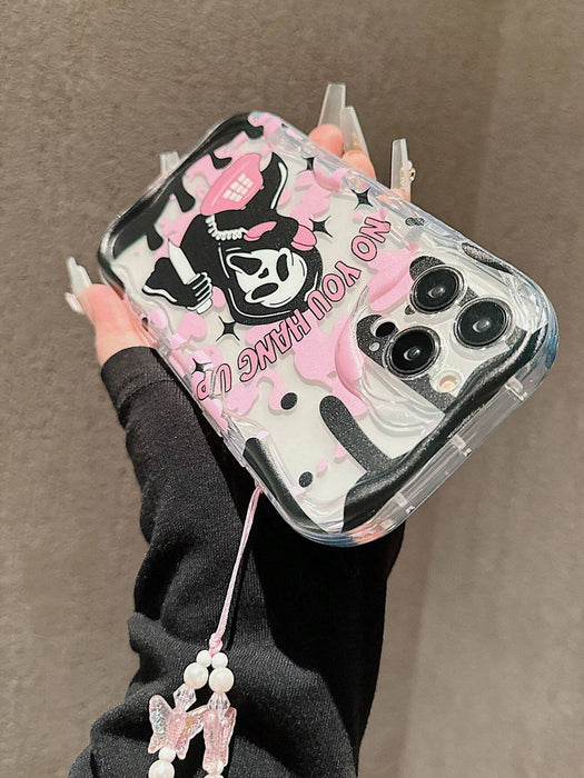 Shein Funda transparente de Halloween para Apple con diseño de calavera rosa, compatible con iPhone - Quierox - Tienda Online