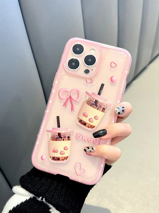 Shein Funda transparente para teléfono con diseño de té con leche iPhone 11 Pro - Quierox - Tienda Online