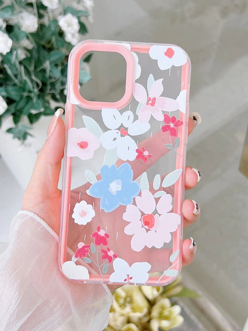 Shein Funda transparente para teléfono con diseño floral - Quierox - Tienda Online