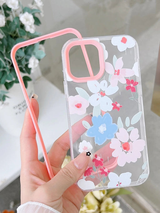 Shein Funda transparente para teléfono con diseño floral - Quierox - Tienda Online