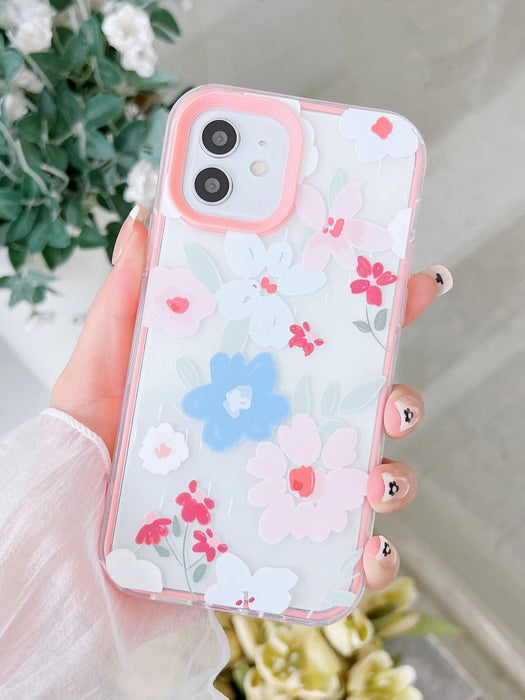 Shein Funda transparente para teléfono con diseño floral - Quierox - Tienda Online