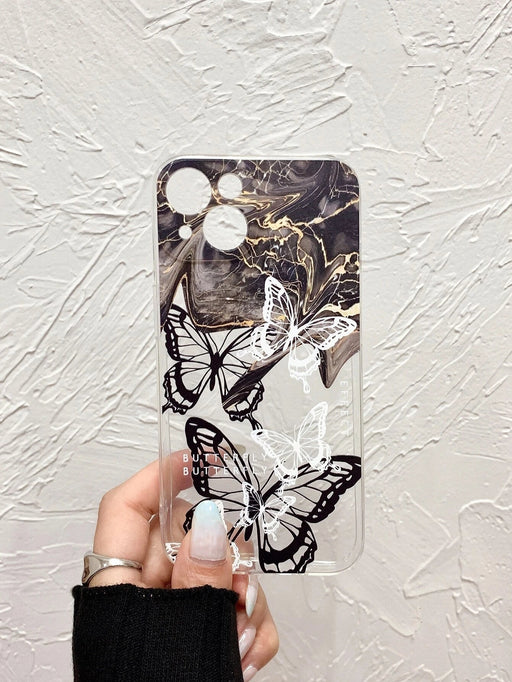 Shein Funda transparente para teléfono con estampado de mariposas compatible con galaxy - Quierox - Tienda Online