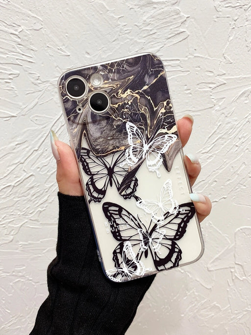 Shein Funda transparente para teléfono con estampado de mariposas compatible con galaxy - Quierox - Tienda Online