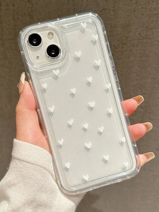 SHEIN Funda transparente para teléfono con forma de corazón iPhone 12 Pro Max - Quierox - Tienda Online