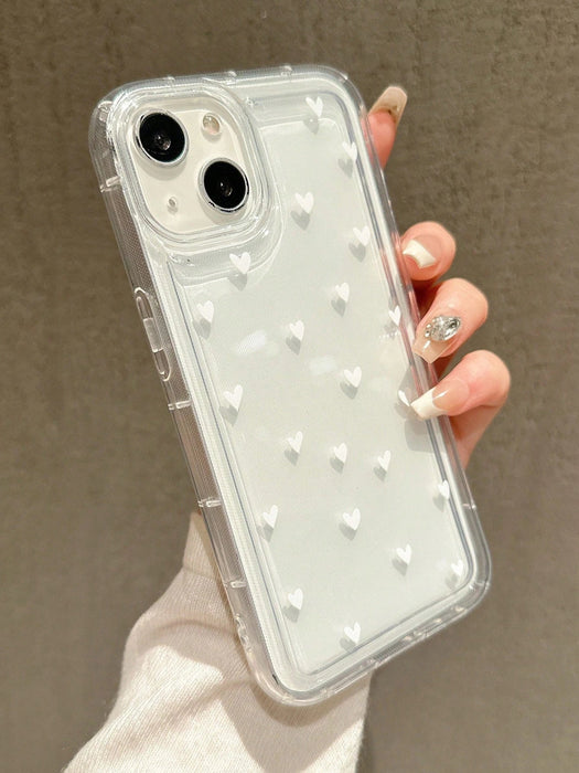 SHEIN Funda transparente para teléfono con forma de corazón iPhone 12 Pro Max - Quierox - Tienda Online