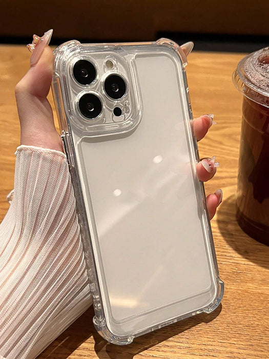 Shein Funda transparente para teléfono resistente con botones plateados para iPhone XR - Quierox - Tienda Online