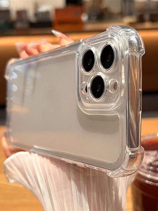 Shein Funda transparente para teléfono resistente con botones plateados para iPhone XR - Quierox - Tienda Online