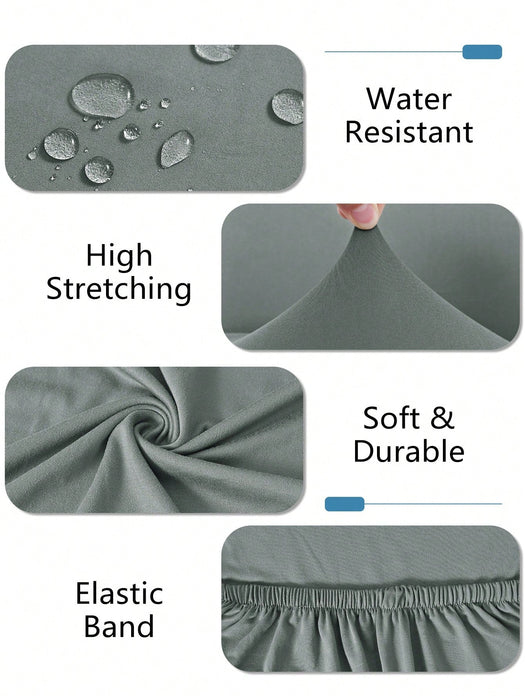 Shein Fundas para sillas de terciopelo elástico impermeables de color liso (6 unidades) - Quierox - Tienda Online