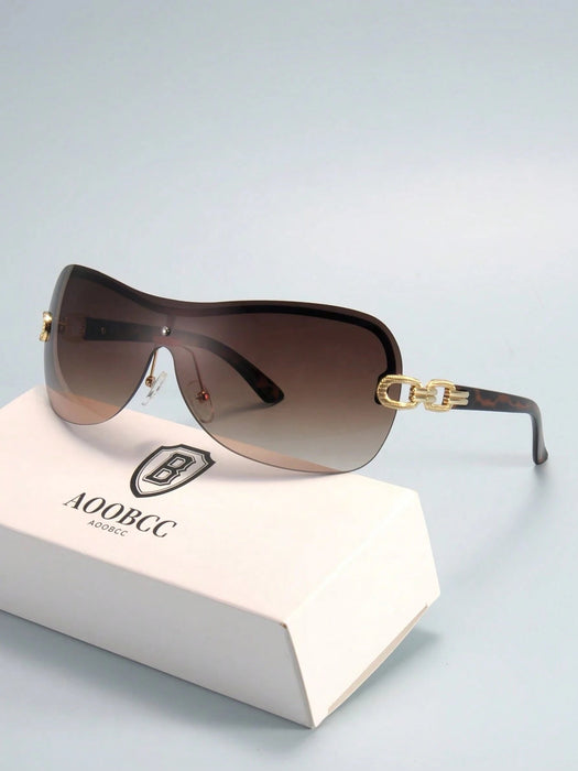 SHEIN Gafas con decoración de letras de moda Y2K, gafas elegantes de estilo Y2K - Quierox - Tienda Online