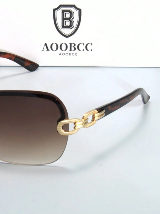 SHEIN Gafas con decoración de letras de moda Y2K, gafas elegantes de estilo Y2K - Quierox - Tienda Online