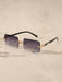 SHEIN Gafas de moda retro rectangulares sin montura para hombre y mujer - Quierox - Tienda Online