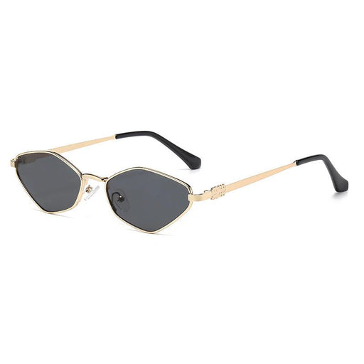 SHEIN Gafas de sol de ojo de gato con rombos y montura pequeña de metal - Quierox - Tienda Online