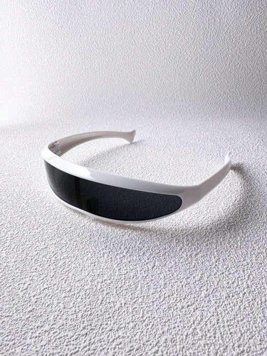 SHEIN Gafas de sol futuristas de una pieza con forma de pez y efecto espejo - Quierox - Tienda Online