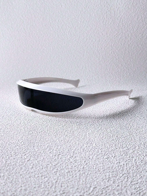 SHEIN Gafas de sol futuristas de una pieza con forma de pez y efecto espejo - Quierox - Tienda Online