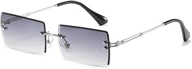 SHEIN Gafas de sol rectangulares sin montura para mujer y hombre - Quierox - Tienda Online