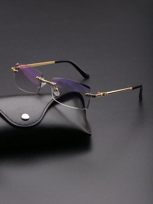 SHEIN Gafas sin montura con borde transparente para hombres - Quierox - Tienda Online