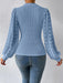 SHEIN Gaivellea Camiseta de manga farol con cuello alto y estampado de lunares suizos - Quierox - Tienda Online
